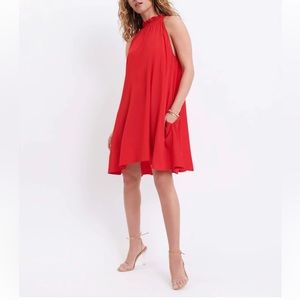 Mersea Endless Summer Red Halter Dress Sz S/M